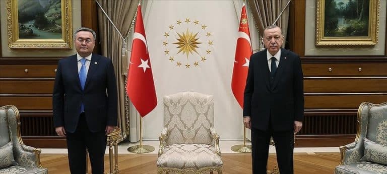 Cumhurbaşkanı Erdoğan, Kazakistan Başbakan Yardımcısı ve Dışişleri Bakanı Tileuberdi’yi Kabul Etti