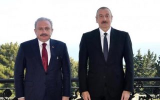Azerbaycan Cumhurbaşkanı Aliyev, TBMM Başkanı Şentop’u Kabul Etti