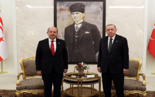 Cumhurbaşkanı Erdoğan KKTC Cumhurbaşkanı Tatar İle Görüştü
