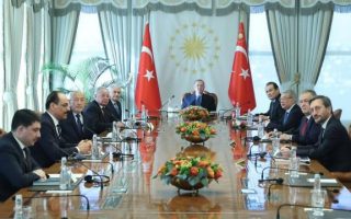 Cumhurbaşkanı Erdoğan, Türk Devletleri Teşkilatı Aksakallar Konseyi Heyetini Kabul Etti