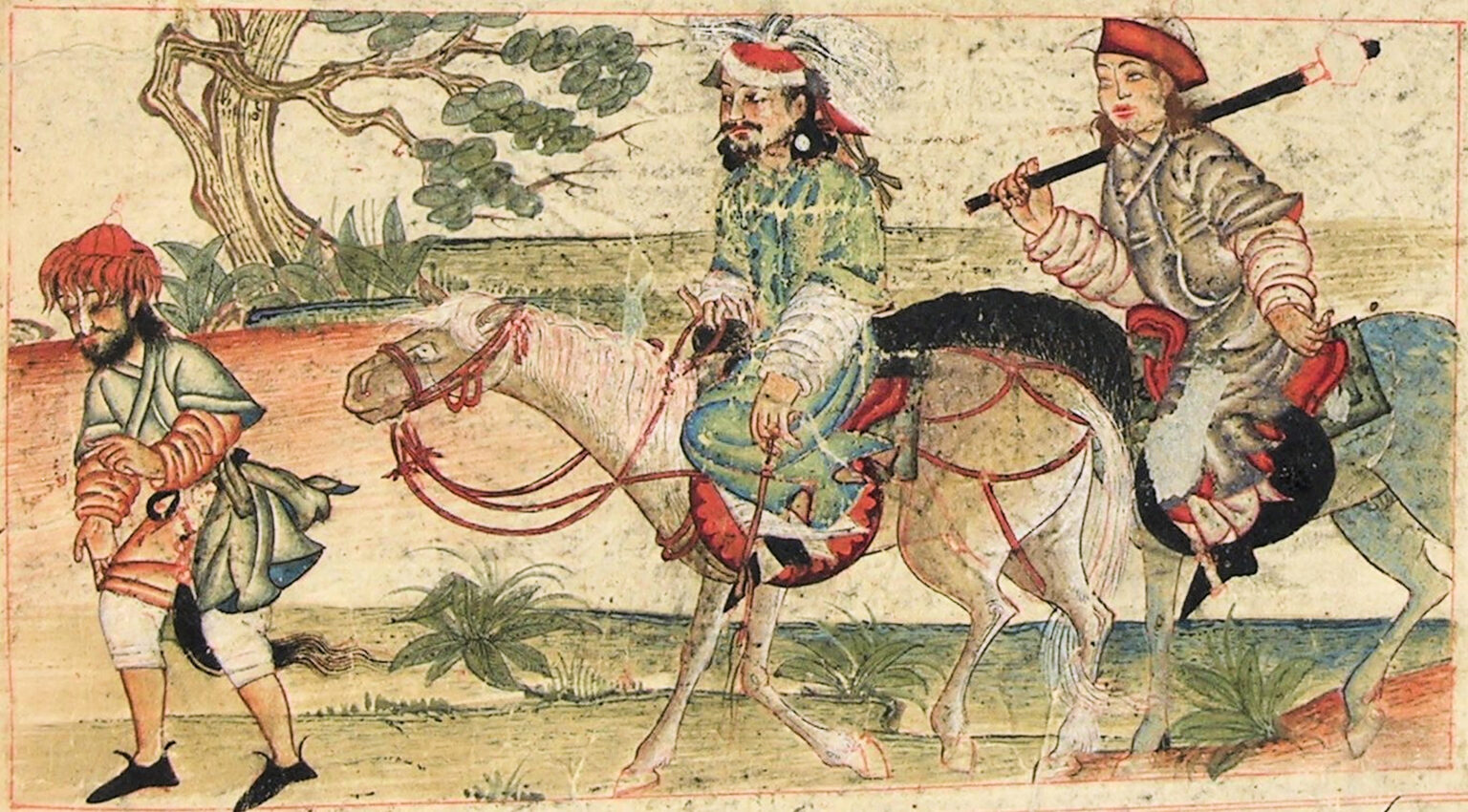 Oğuz’un karanlık diyarlardan ayrılışını gösteren minyatür. Câmiu’t-Tevârîh. 1314-15.