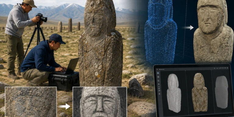 Arkeologlar Kırgızistan’ın Kadim Taş Heykellerinin 3D Modellerini Çıkaracak